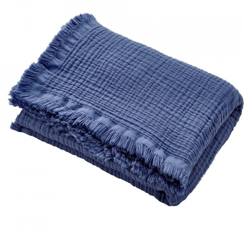Paturica din muselina pentru copii 120x84 cm BabyJem (Culoare: Bleumarine)