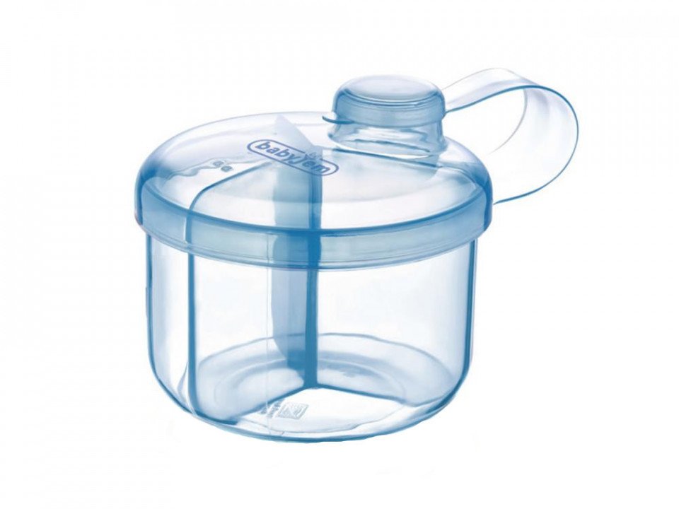 Recipient pentru lapte praf cu 3 compartimente BabyJem (Culoare: Bleu)