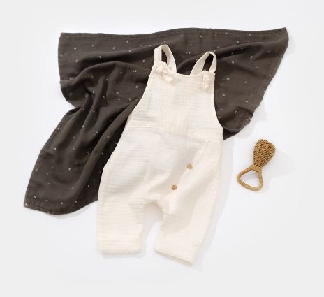 Salopeta de vara cu pantaloni lungi din muselina