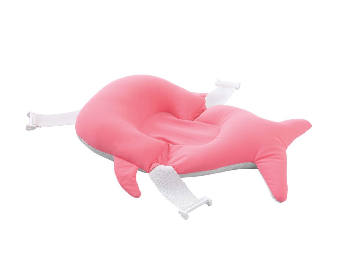 Salteluta suport pentru baita Balena, BabyJem, 35x50 cm (Culoare: Roz) - imagine 4