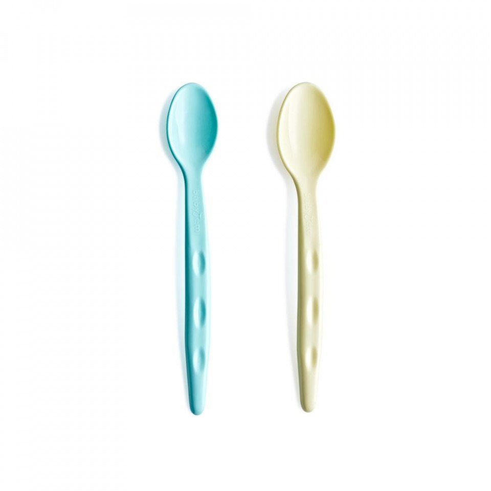 Set 2 lingurite pentru copii BabyJem (Culoare: Verde)