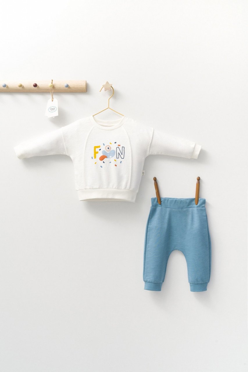 Set 2 piese cu bluzita si pantalonasi de trening Monster