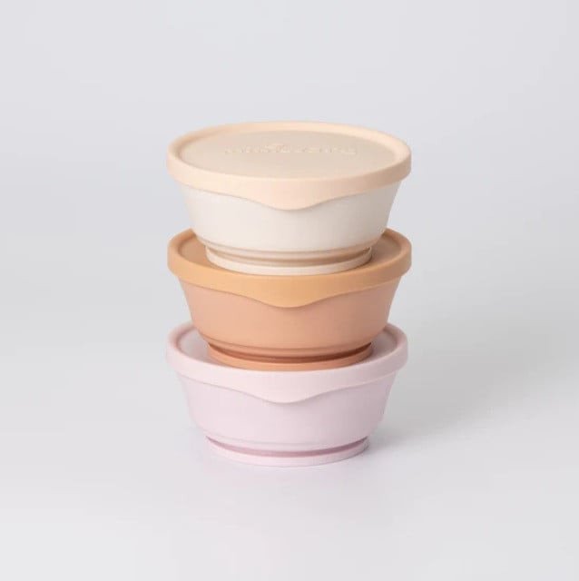 Set 3 boluri cu capac hrana bebelusi Miniware