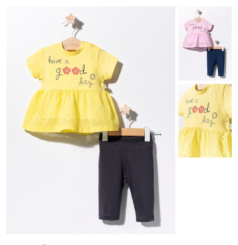 Set bluzita de vara cu pantalonasi pentru bebelusi