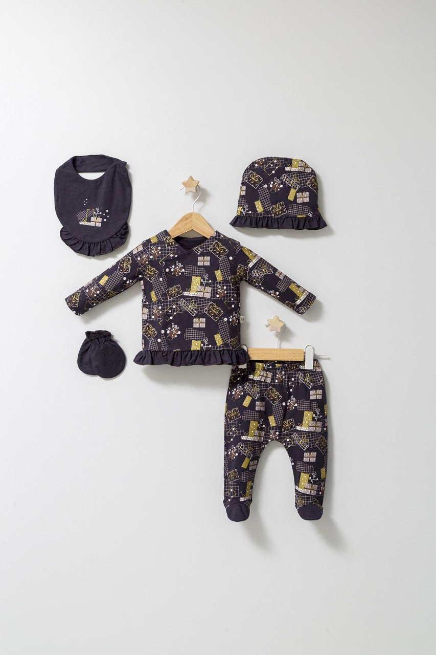 Set de 5 piese pentru nou nascut Fun Penguin