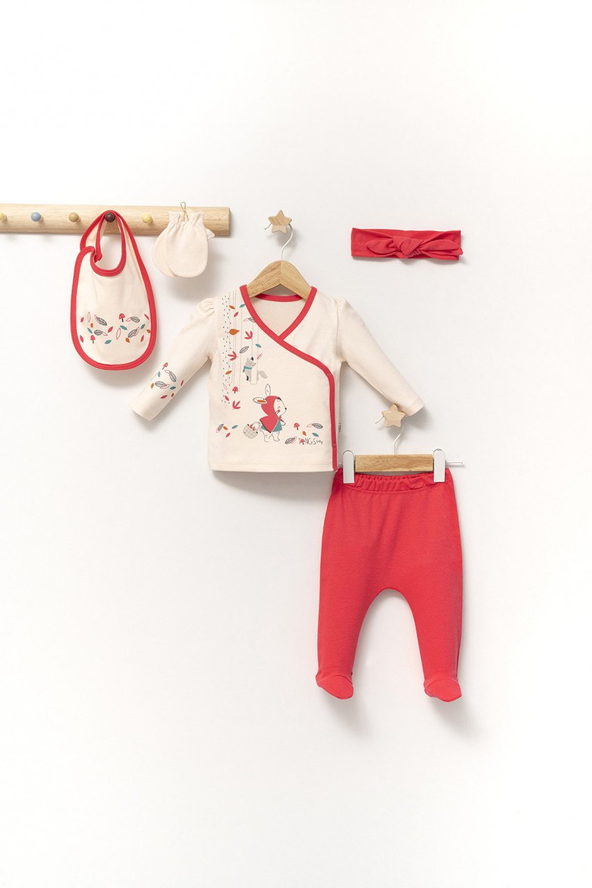 Set de 5 piese pentru nou nascut Scufita rosie
