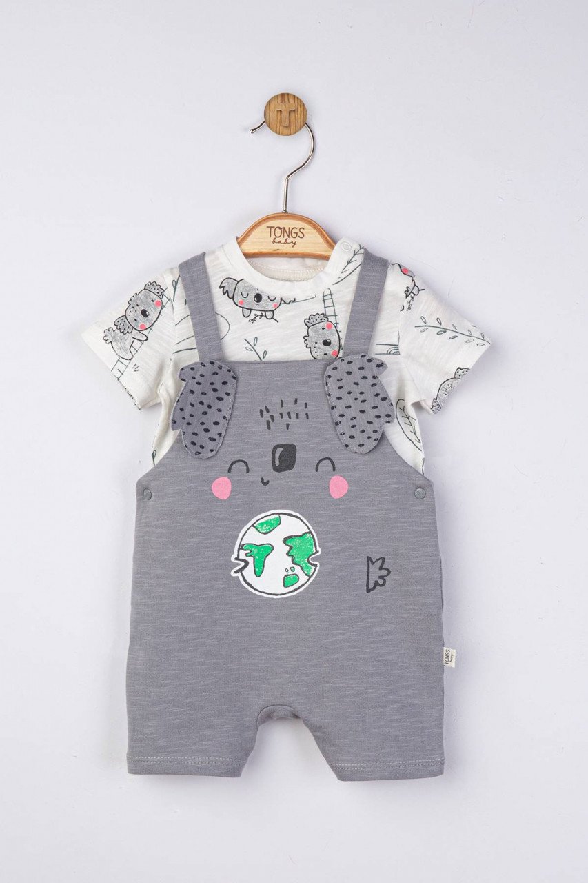 Set salopeta cu tricou de vara pentru bebelusi Koala