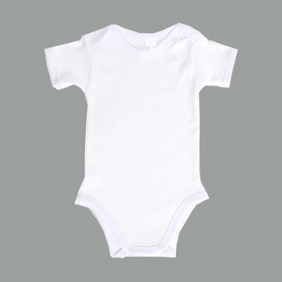 Body din bumbac alb cu maneca scurta Drool (Marime: 18-24 Luni)