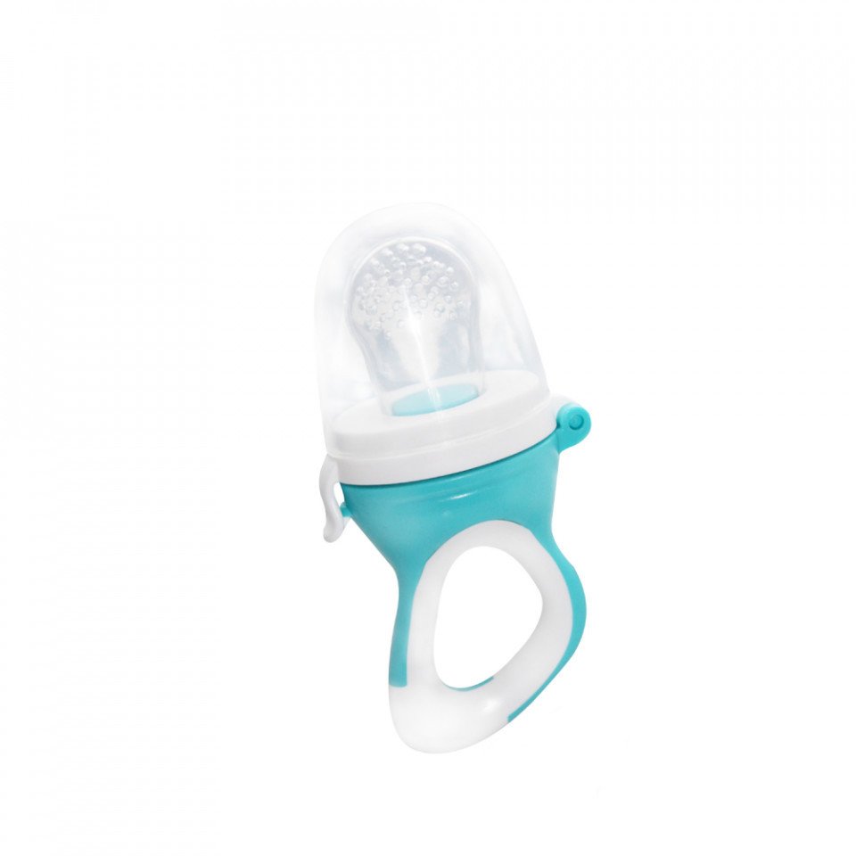 Dispozitiv de hranire din silicon BabyJem Fruits and Vegetables (Culoare: Bleu)