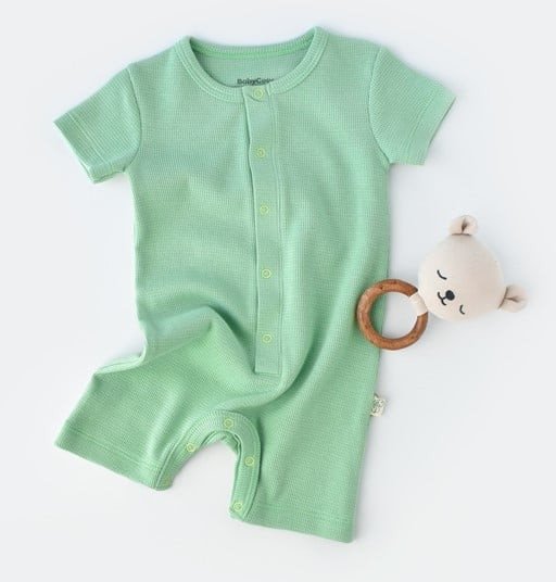 Salopeta cu pantaloni scurti - 100% bumbac organic - Mint