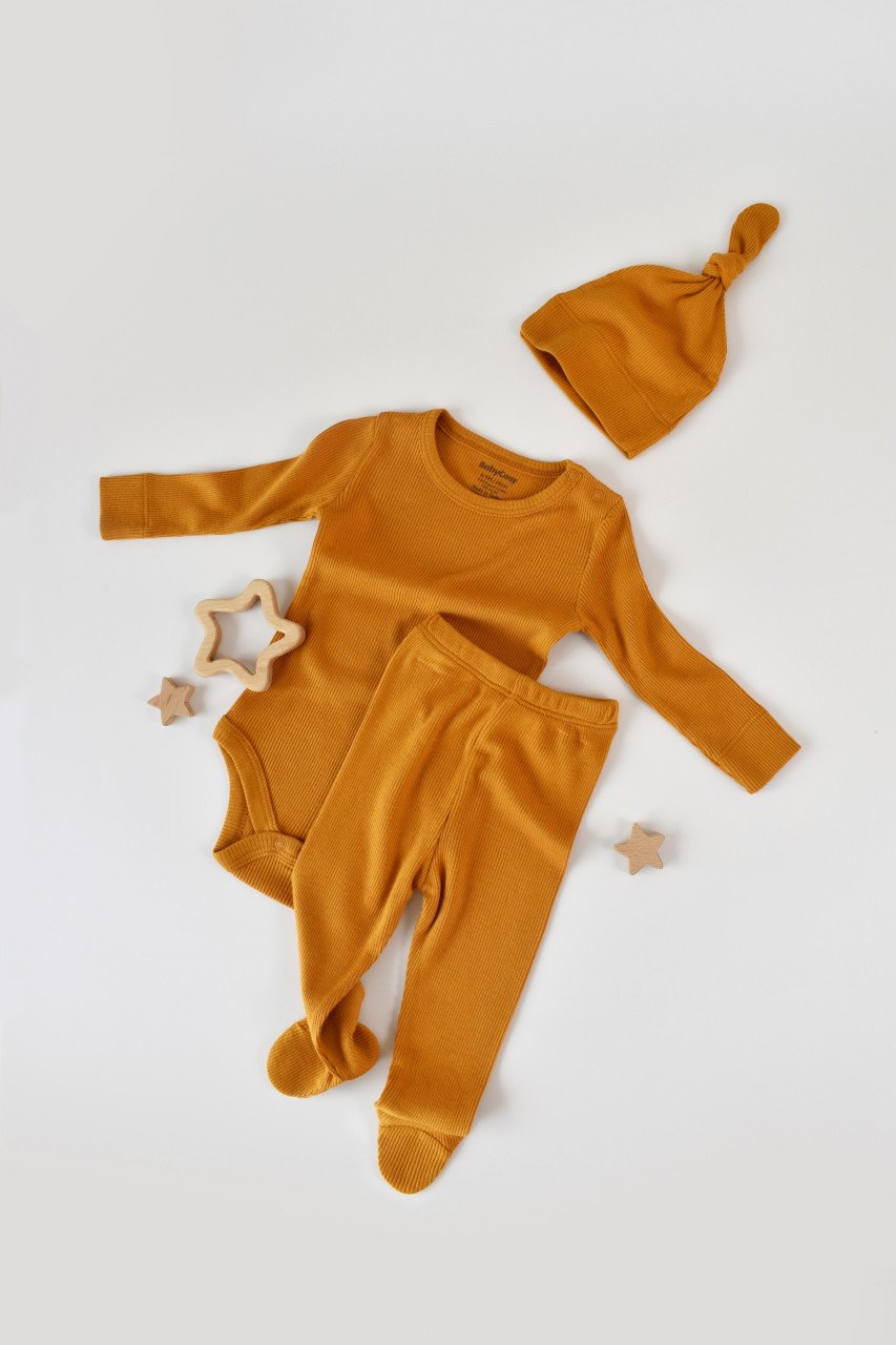 Set 3 piese: body cu maneca lunga