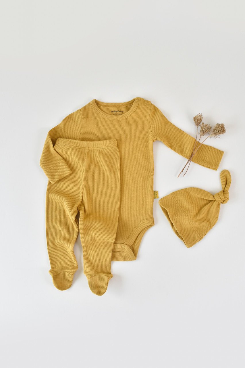 Set 3 piese: body cu maneca lunga