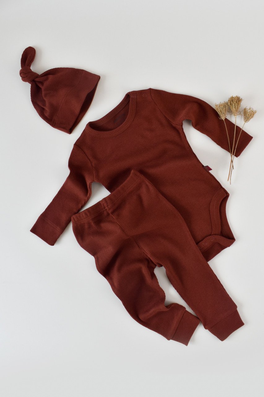 Set 3 piese: body cu maneca lunga