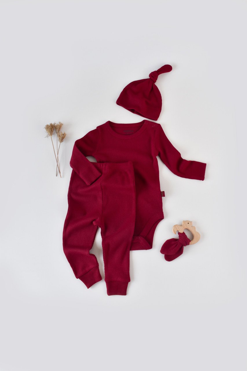 Set 3 piese: body cu maneca lunga