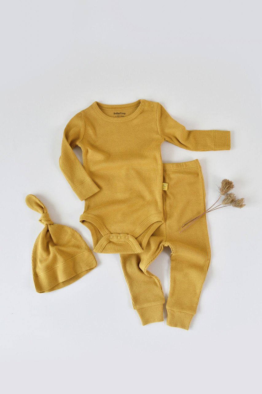 Set 3 piese: body cu maneca lunga