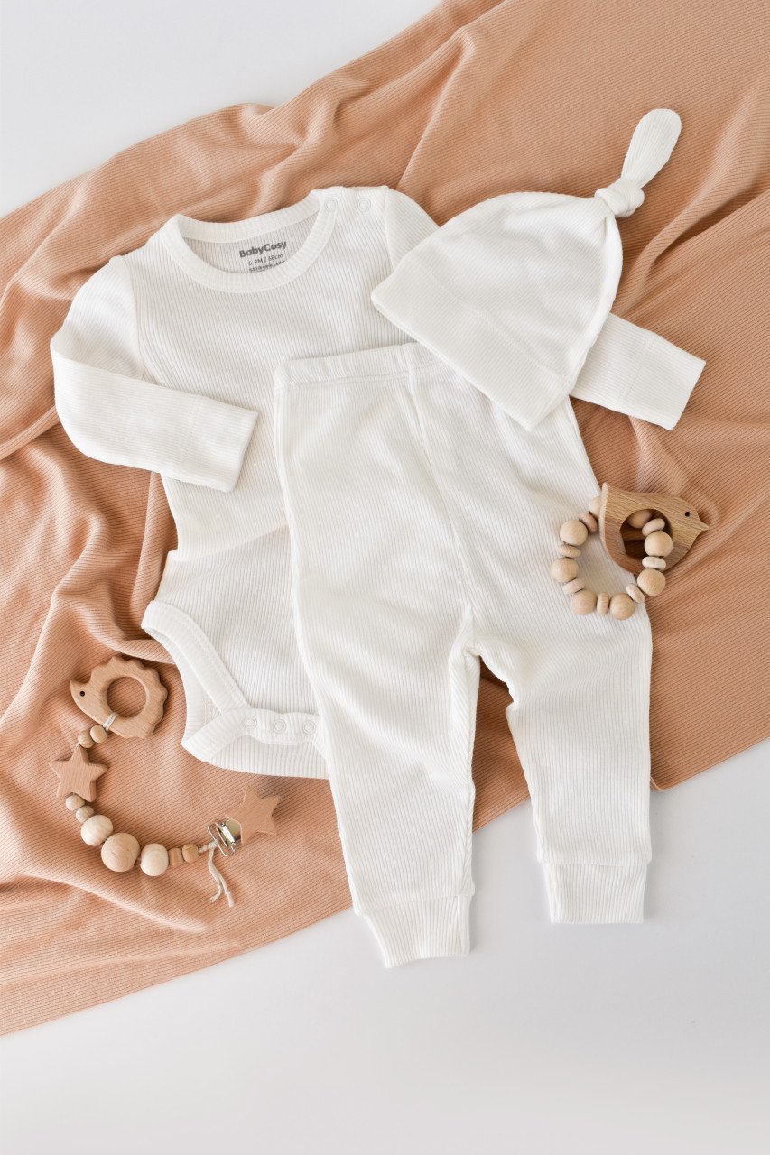 Set 3 piese: body cu maneca lunga