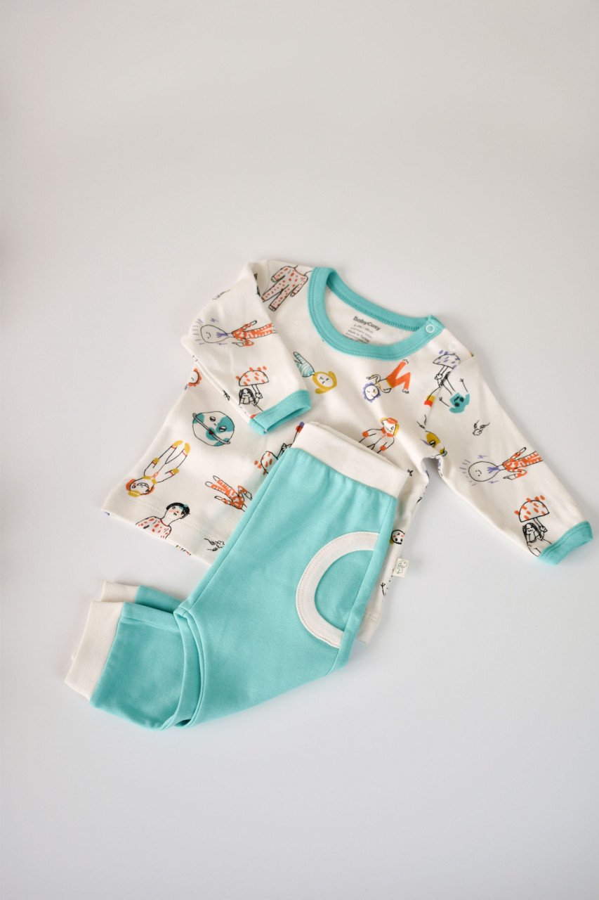 Set bluzita cu maneca lunga si pantaloni lungi