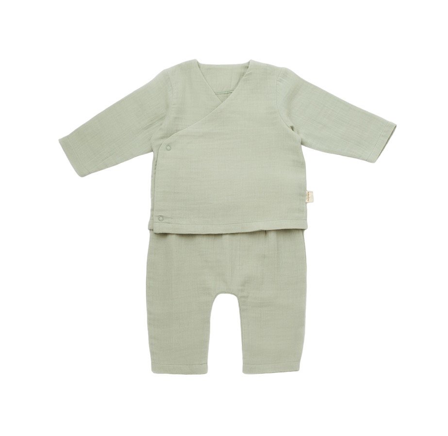 Set bluzita petrecuta si pantaloni lungi din muselina