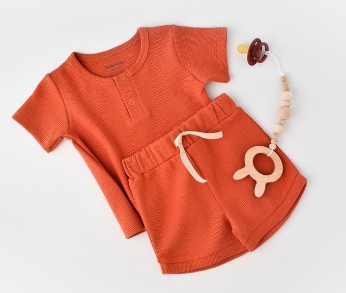 Set tricou cu pantaloni scurti - 100% bumbac organic - Scortisoara