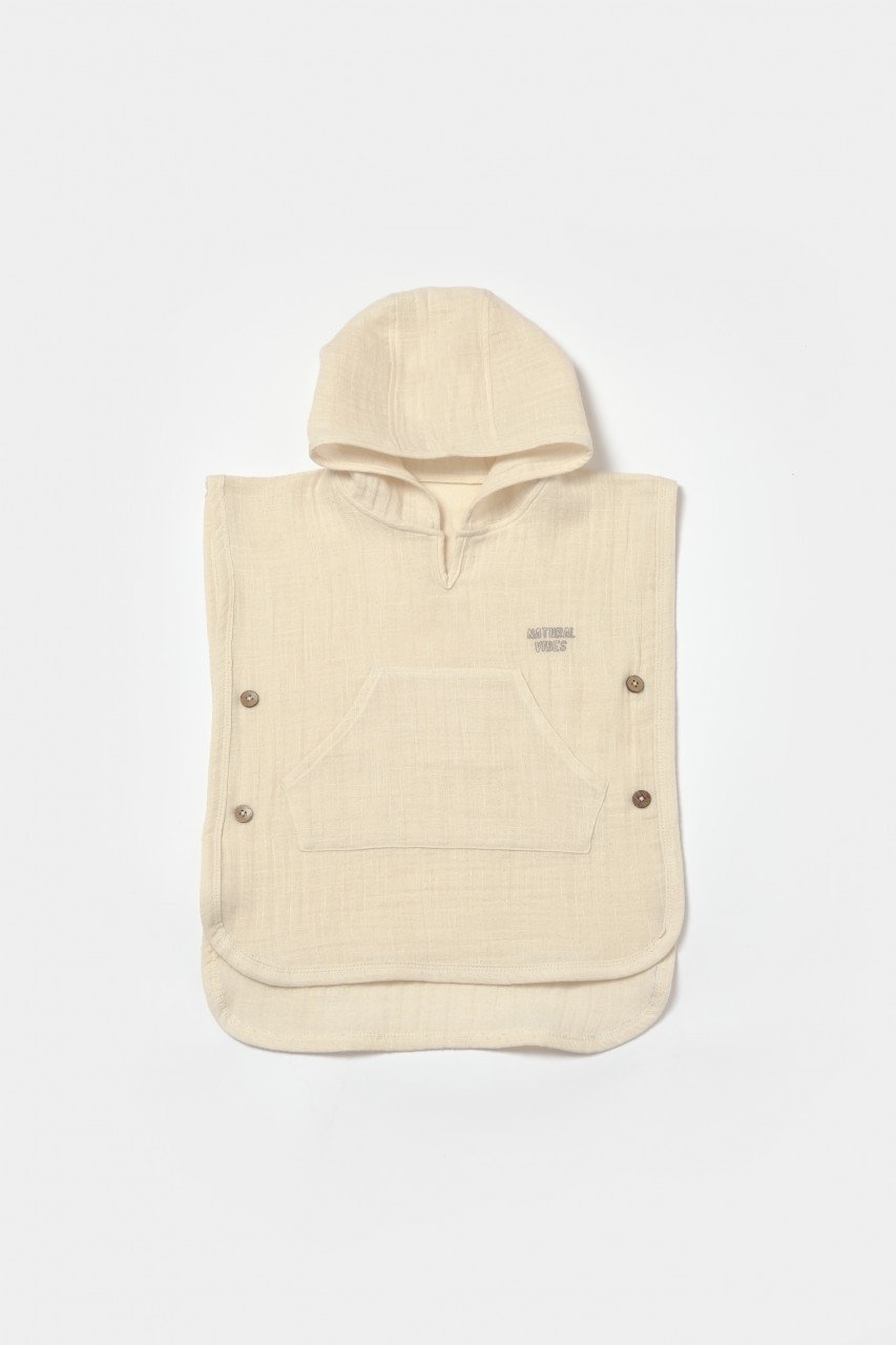 Prosop plaja - poncho copii din muselina absorbanta