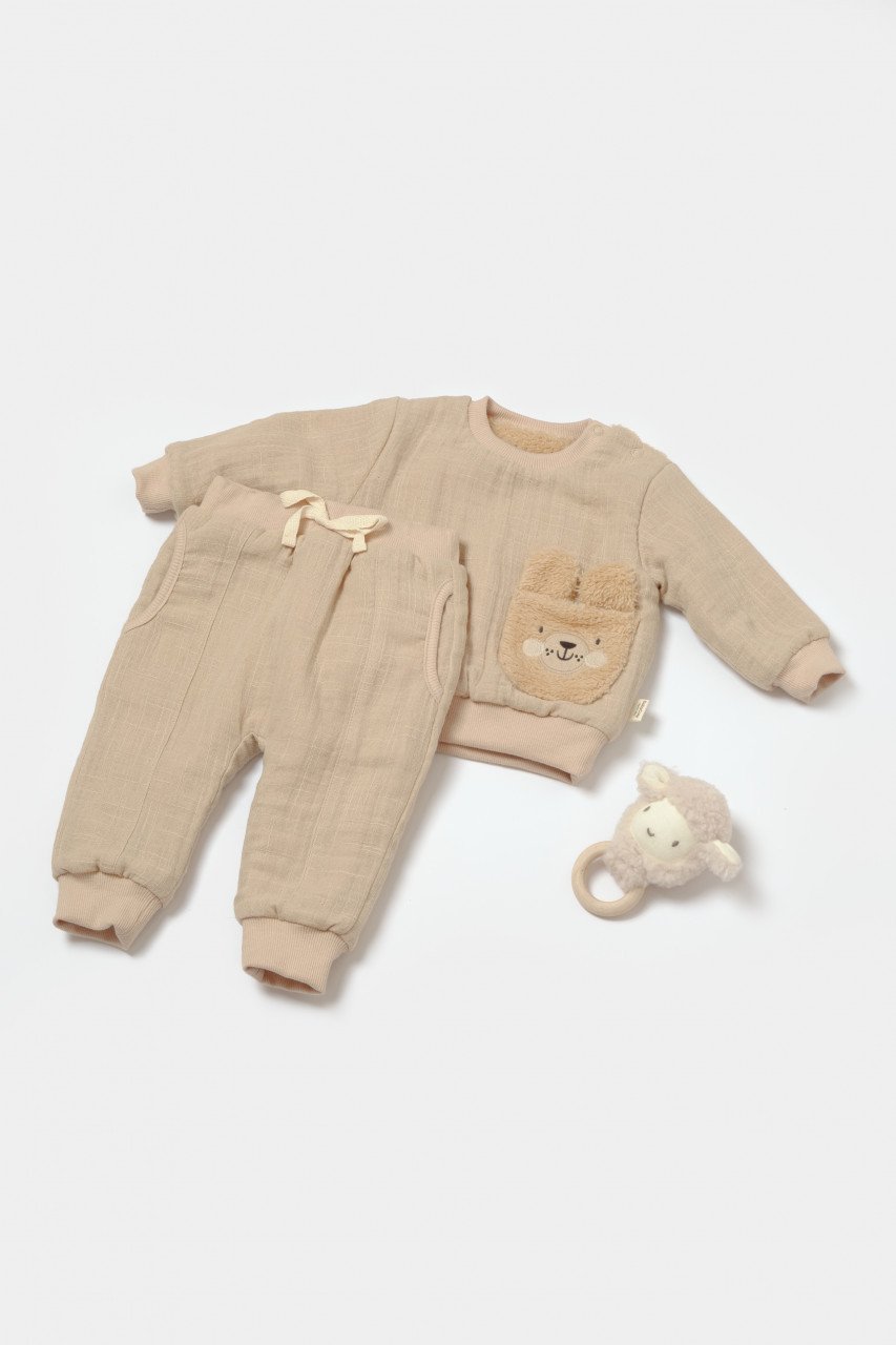 Set bluza dublata si pantaloni Ursulet