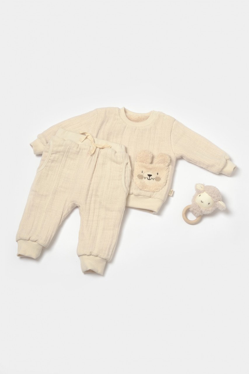 Set bluza dublata si pantaloni Ursulet