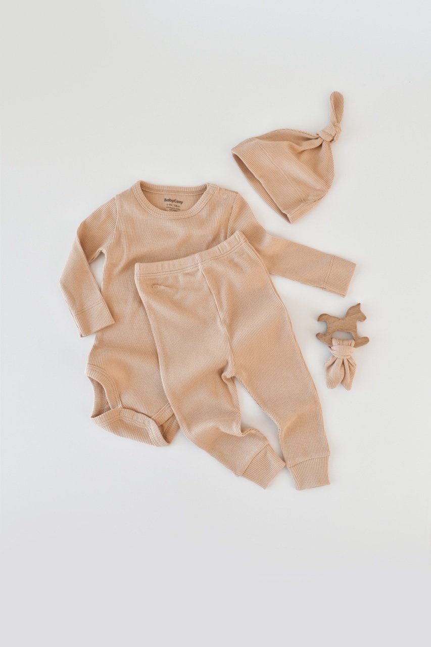 Set 3 piese: body cu maneca lunga