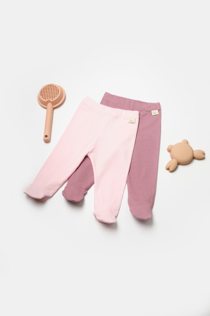 Set 2 pantaloni cu botosei Bamboo