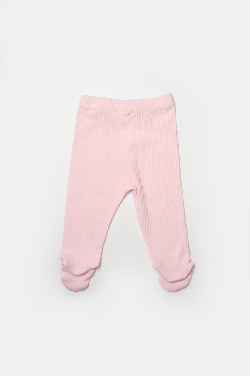 Set 2 pantaloni cu botosei Bamboo, roz, BabyCosy, 50%bumbac+50% bambus (Marime: 0-3 Luni) - imagine 5