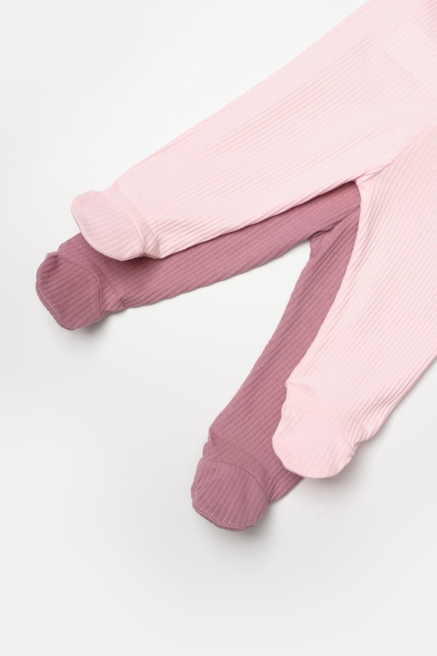 Set 2 pantaloni cu botosei Bamboo, roz, BabyCosy, 50%bumbac+50% bambus (Marime: 0-3 Luni) - imagine 7