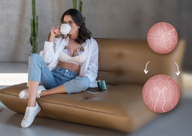 Neno Muszle – 2 cupe Hands Free pentru pompe de sân - imagine 7