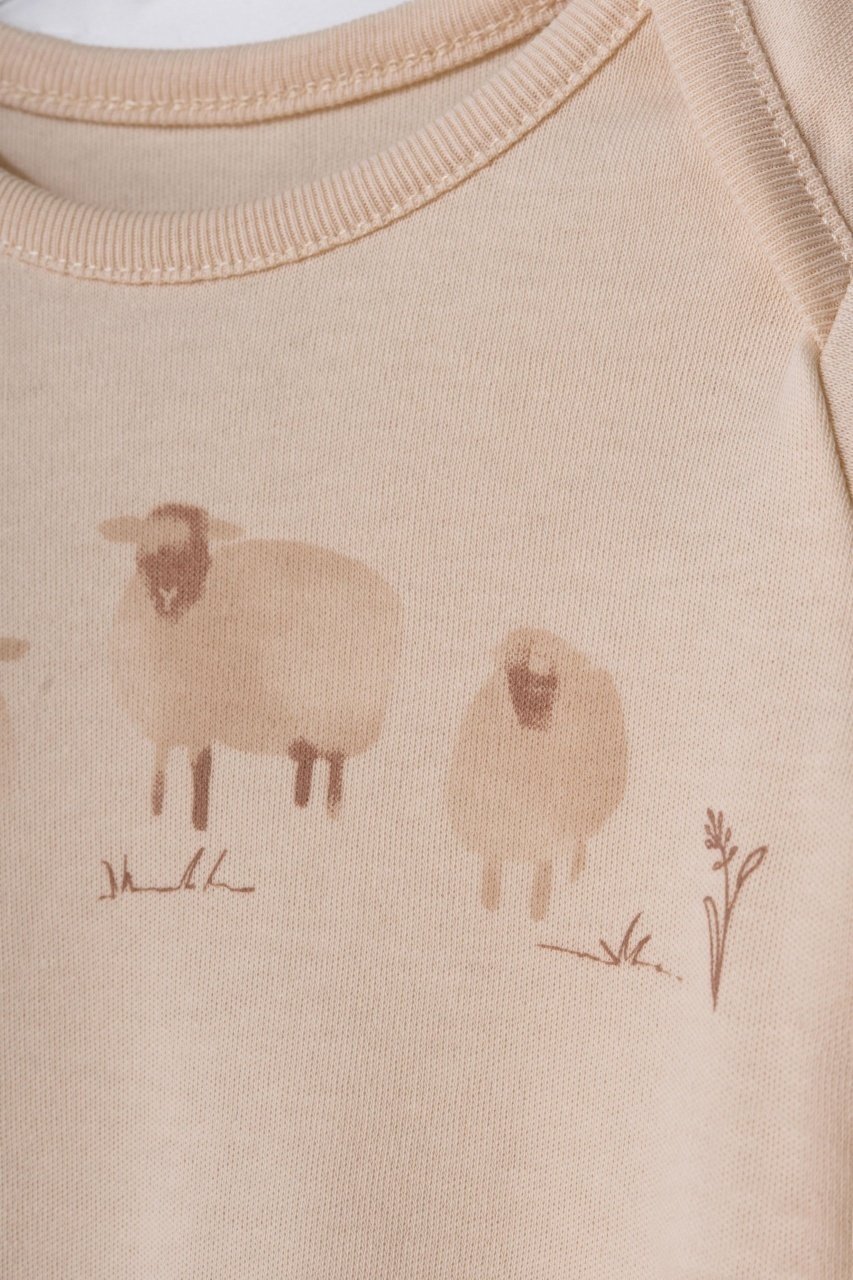Set 3 piese nou nascut, Lamb, BabyCosy, 100%bumbac organic (Marime: 3-6 Luni) - imagine 9