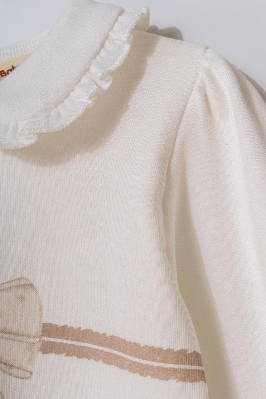 Set bluză cu volănaș și pantalonași, Bow, BabyCosy, 100%bumbac organic (Marime: 12-18 Luni) - imagine 10